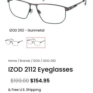 IZOD 2112 Gunmetal Eyewear